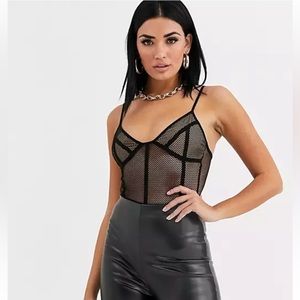 TIGER MIST BLACK REMINGTON MESH BODYSUIT